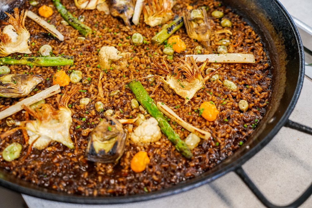 Arroz con verduras de temporada
