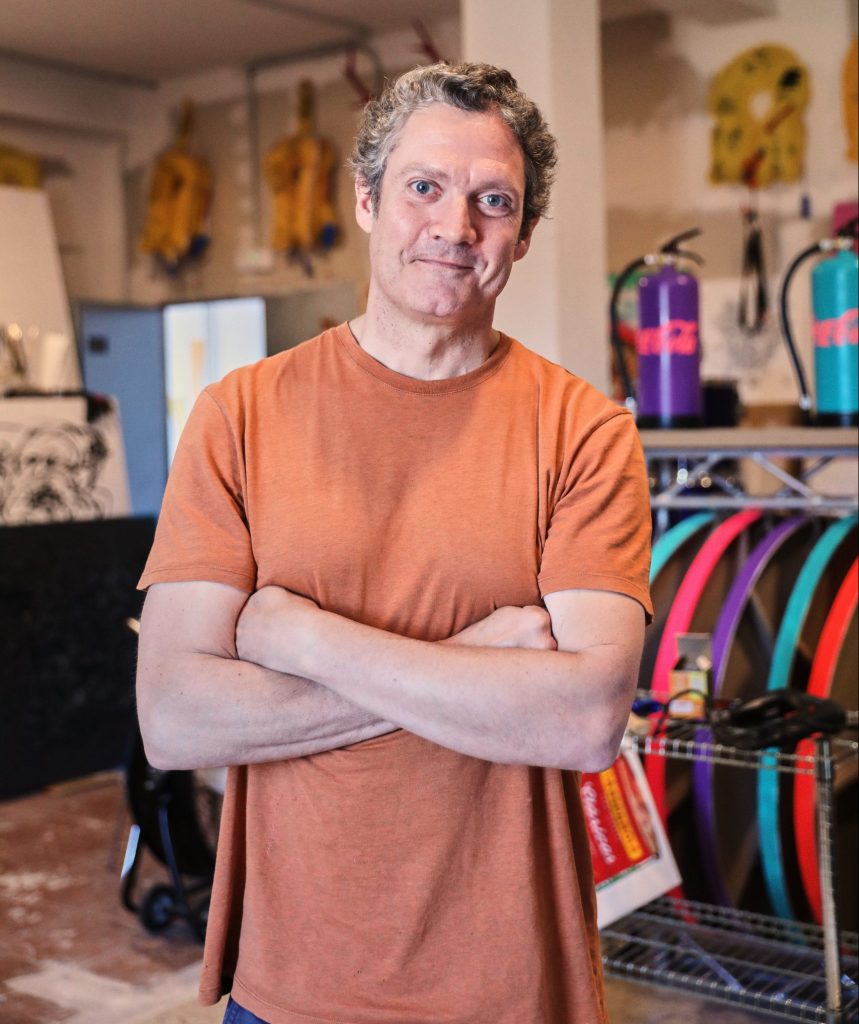 Jaime Fraile en su estudio de Zapadores