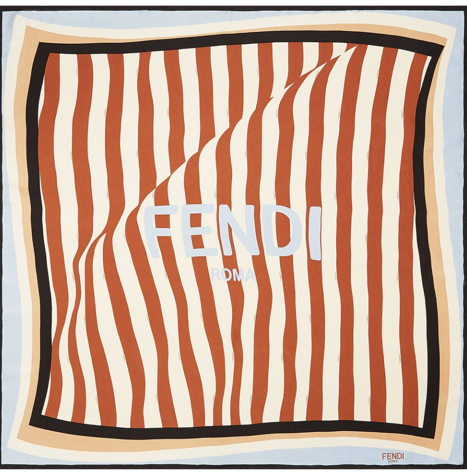 Pa&ntilde;uelo de rayas de Fendi