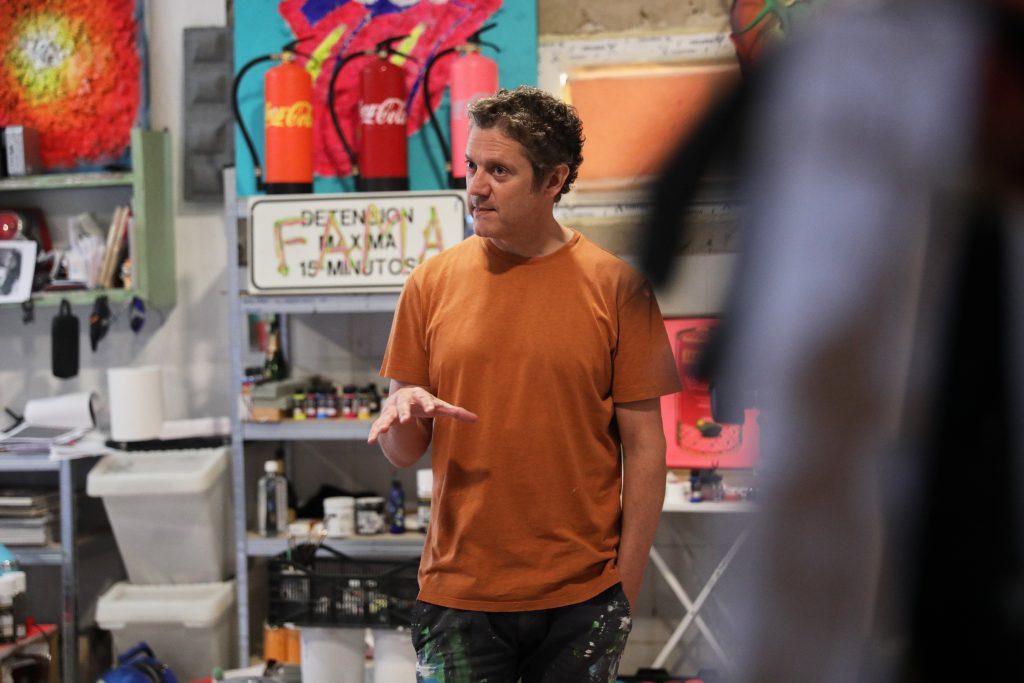 El artista madrileño Jaime Fraile en Zapadores