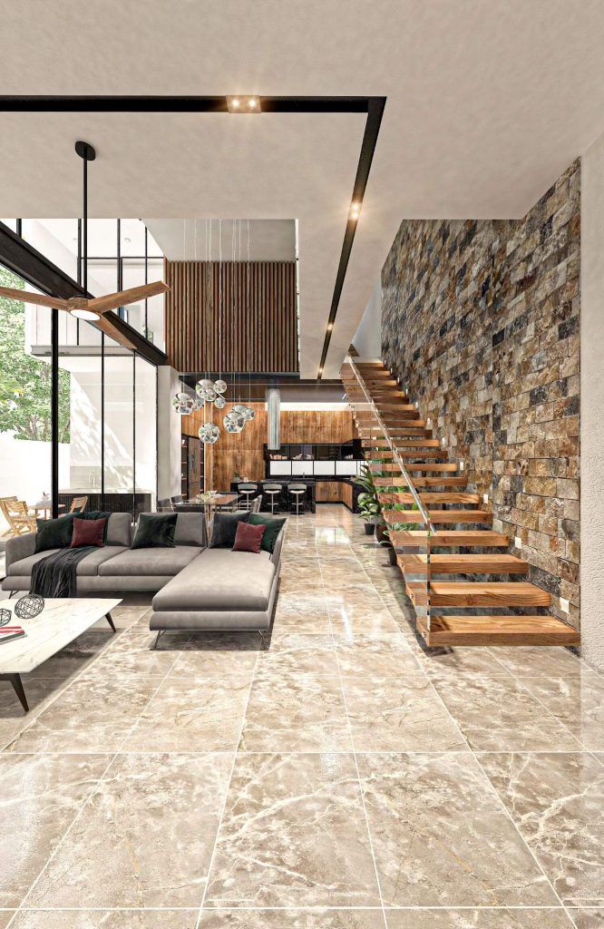 Interior de una mansión en Playa del Carmen