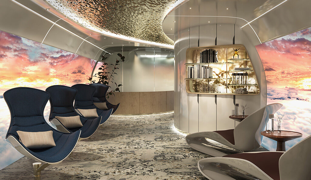 Interior jet privado Boeing&nbsp;Business Jet&nbsp;Max 8