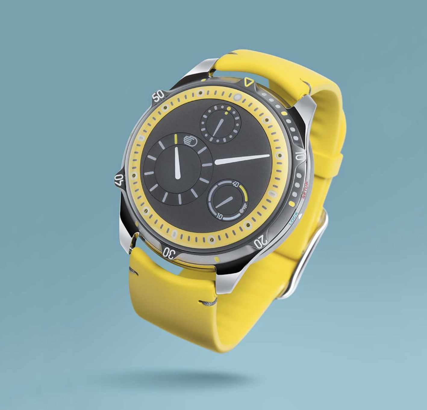 Reloj de buceo lleno de aceite