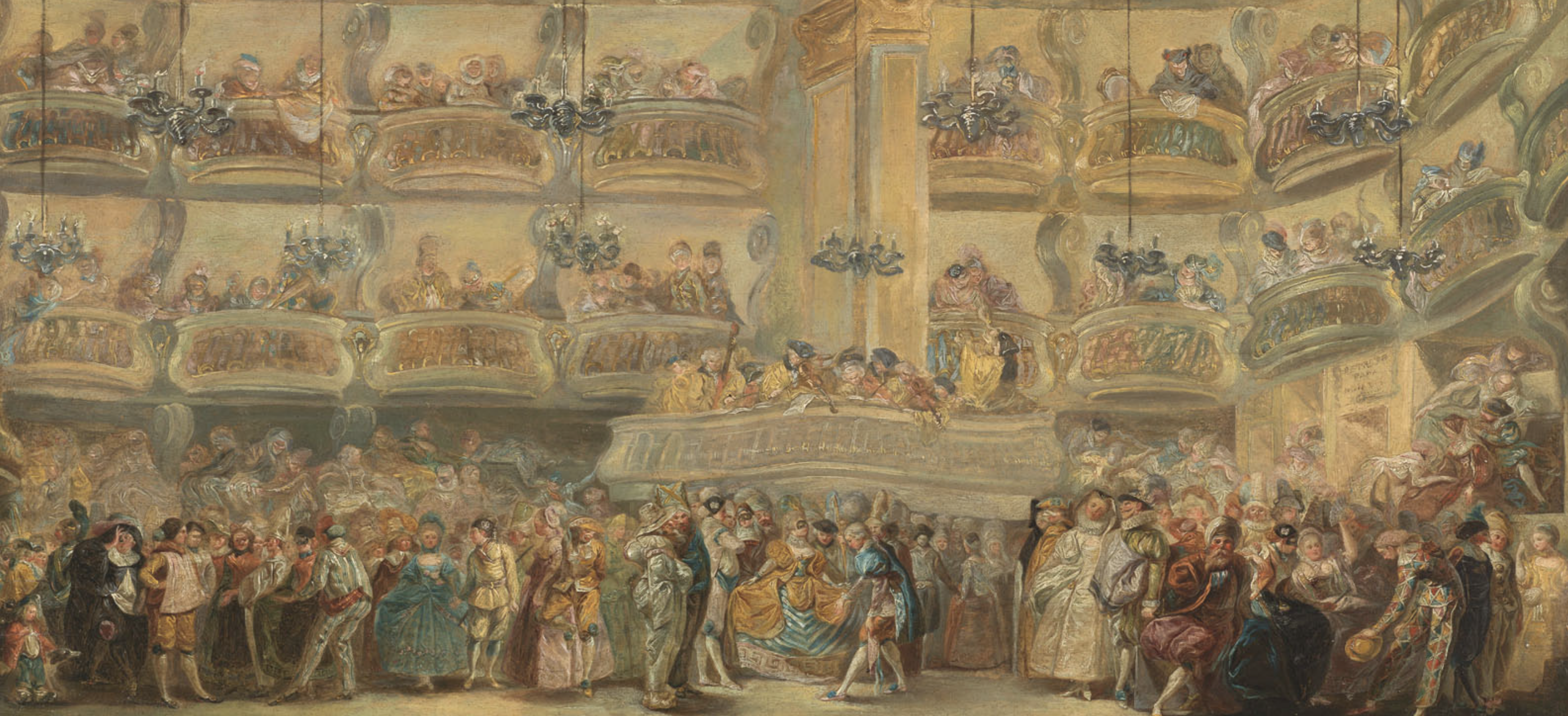 'Baile en m&aacute;scara', Paret