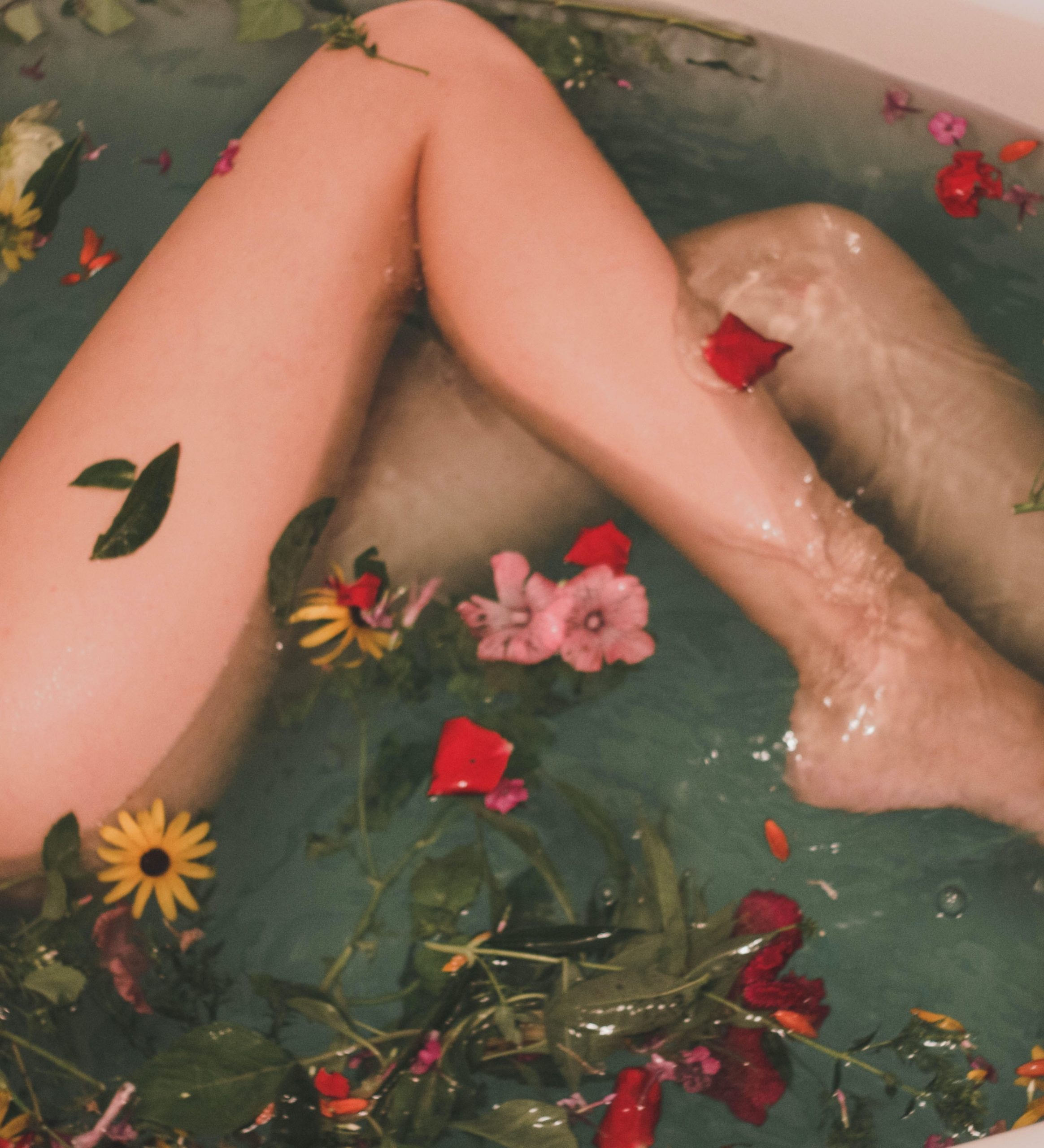 Baño de pétalos de rosa