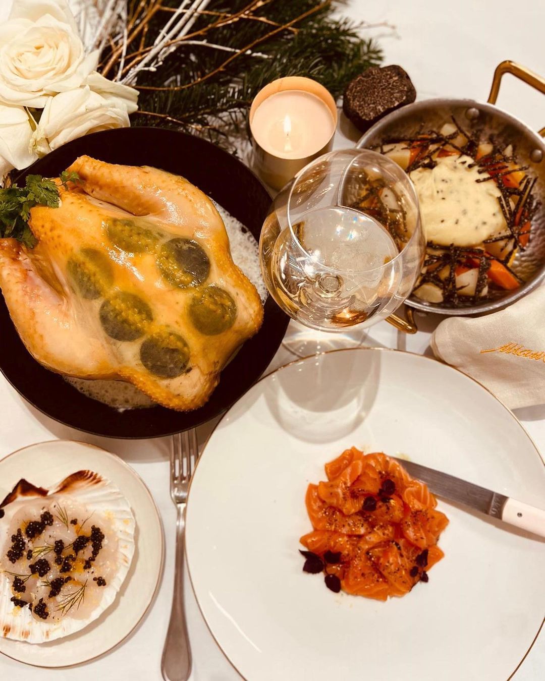 Algunos de los platos del restaurante La Sc&egrave;ne
