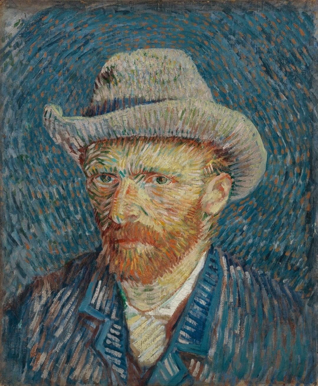 ‘Autorretrato con sombrero de fieltro gris’ (1887)