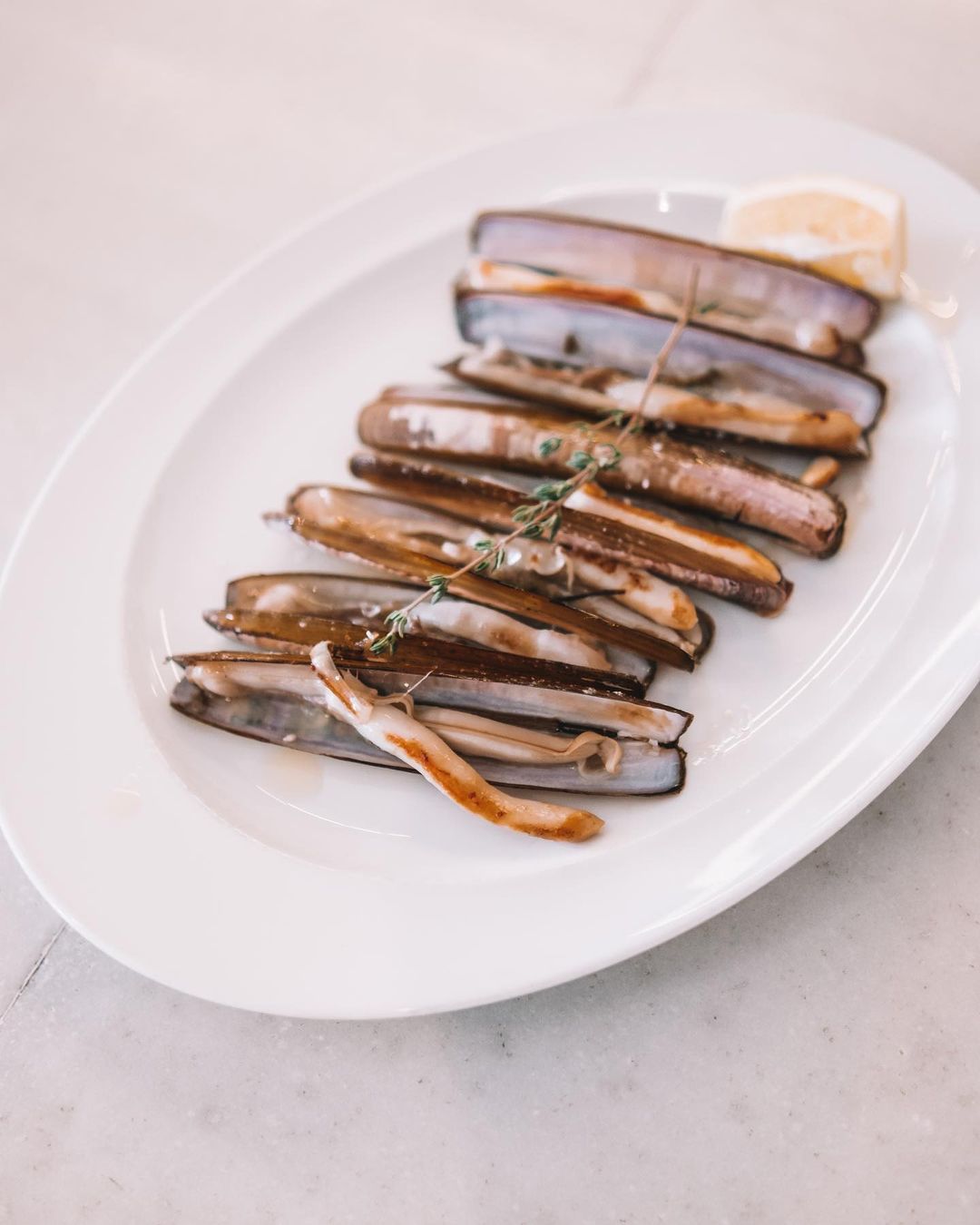 Las navajas a la plancha del Café Balear