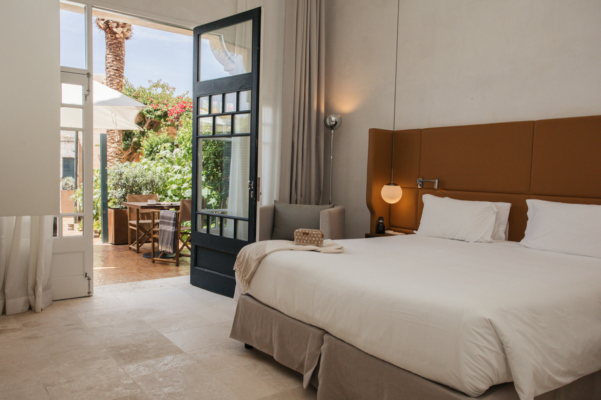 Una de las habitaciones de Can Faustino