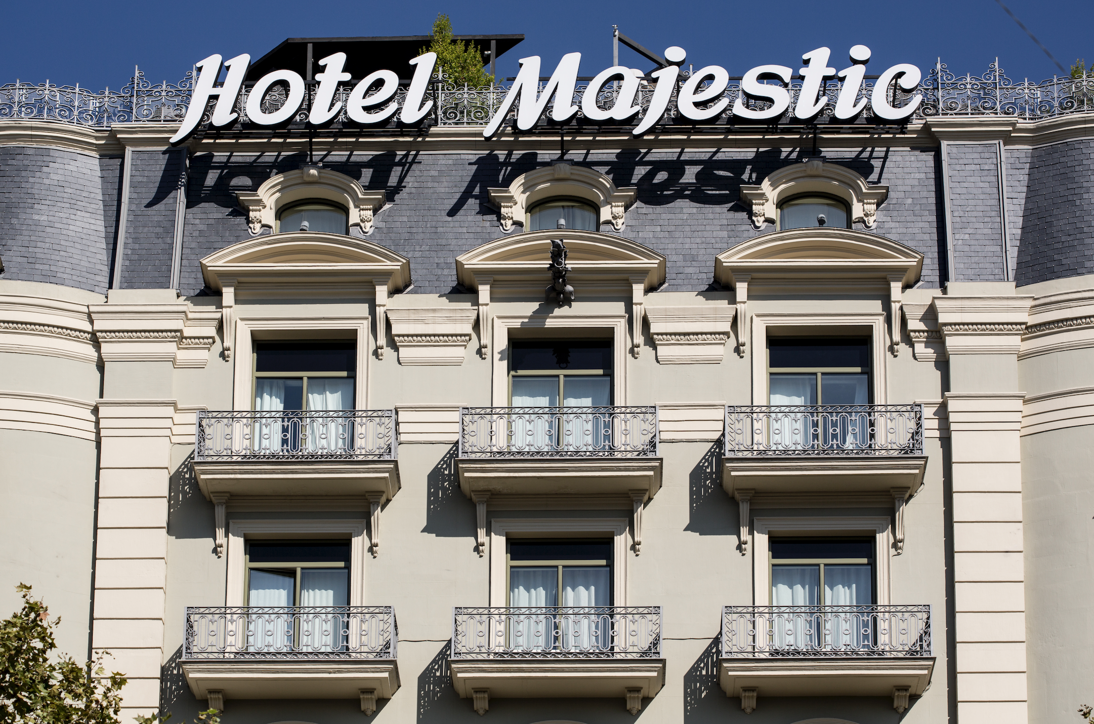 La fachada del Majestic Hotel