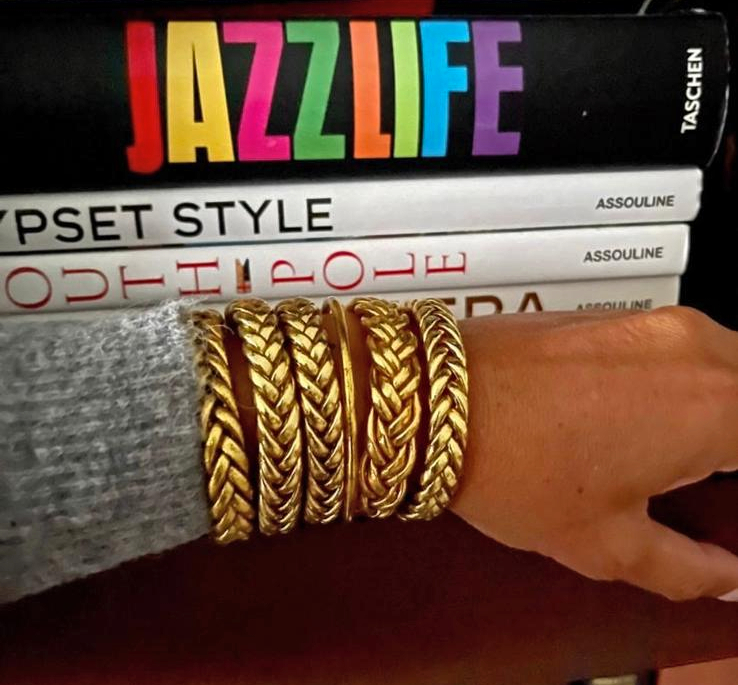 Pulsera de pan de oro trenzada