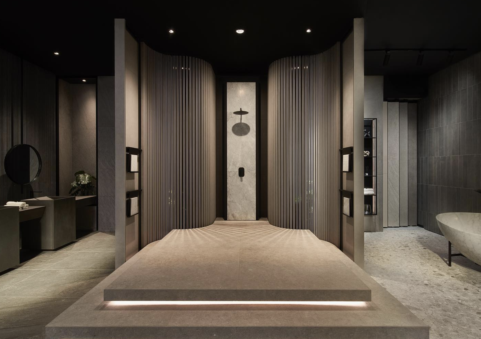 Ba&ntilde;o con piedra sinterizada