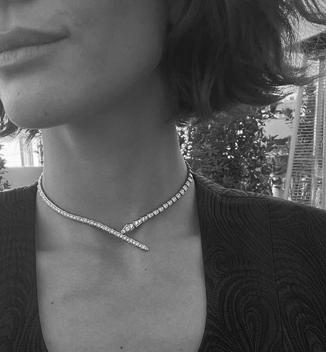 Marta Ortiz con collar de Bulgari