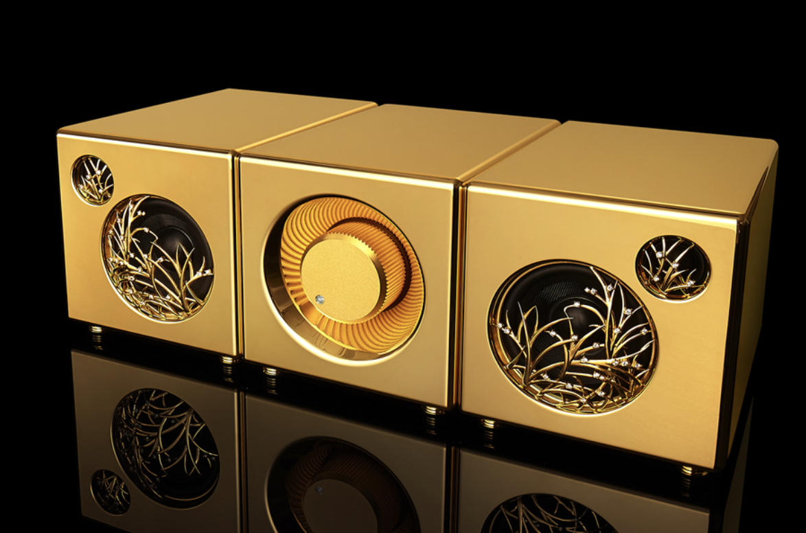 Equipo de m&uacute;sica de oro