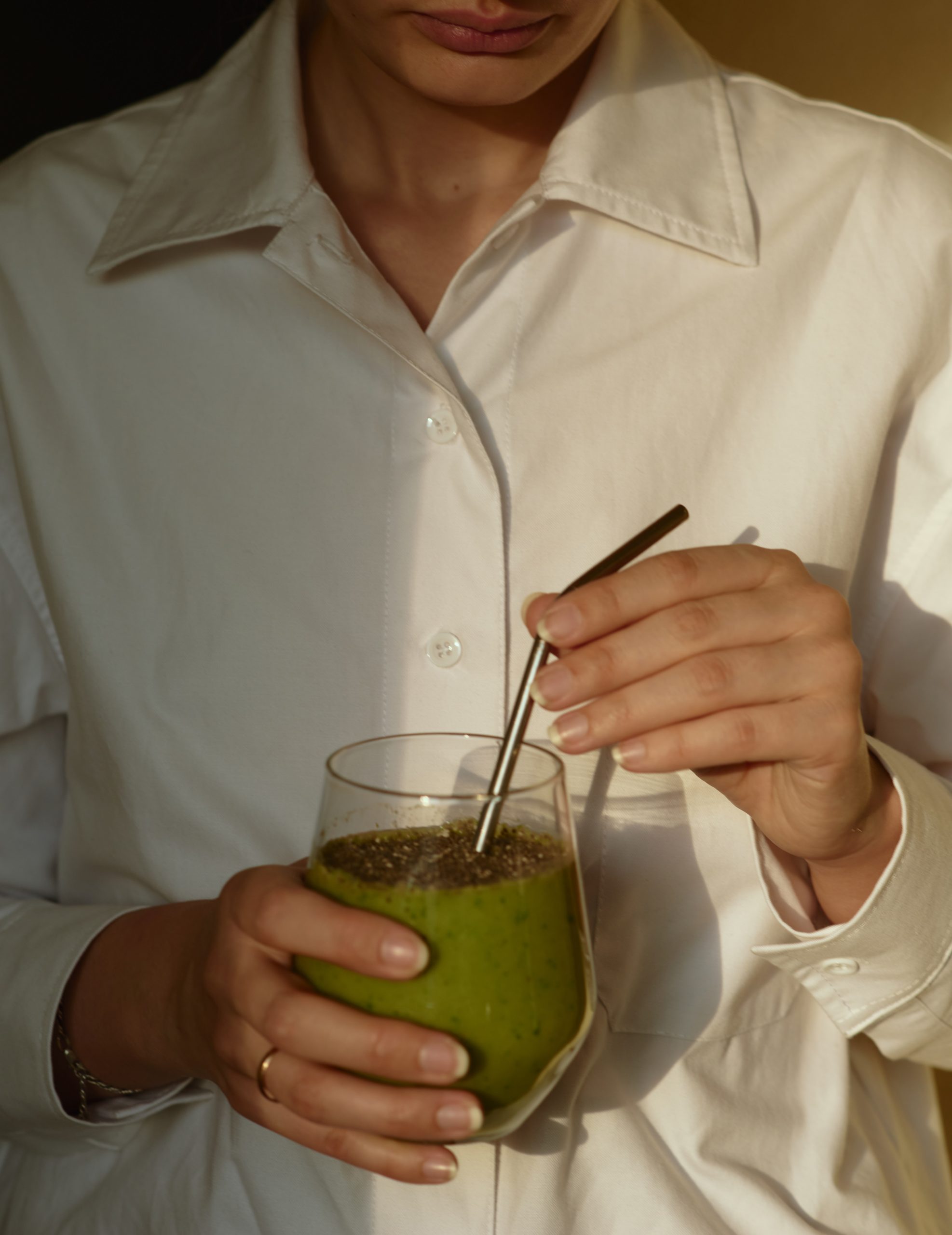 Batido de espinacas y avena