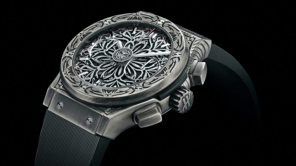 Hublot Ambassador Shepard Fairey wearing the Classic Fusion Chronograph Shepard