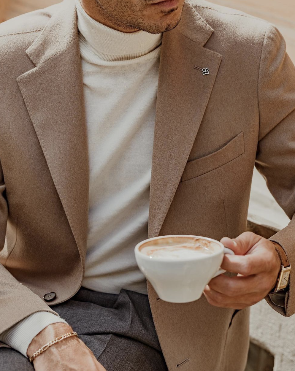 Jersey cuello vuelto hombre