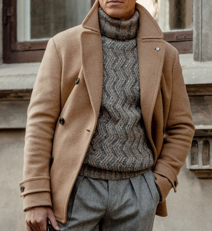 Jersey cuello vuelto hombre