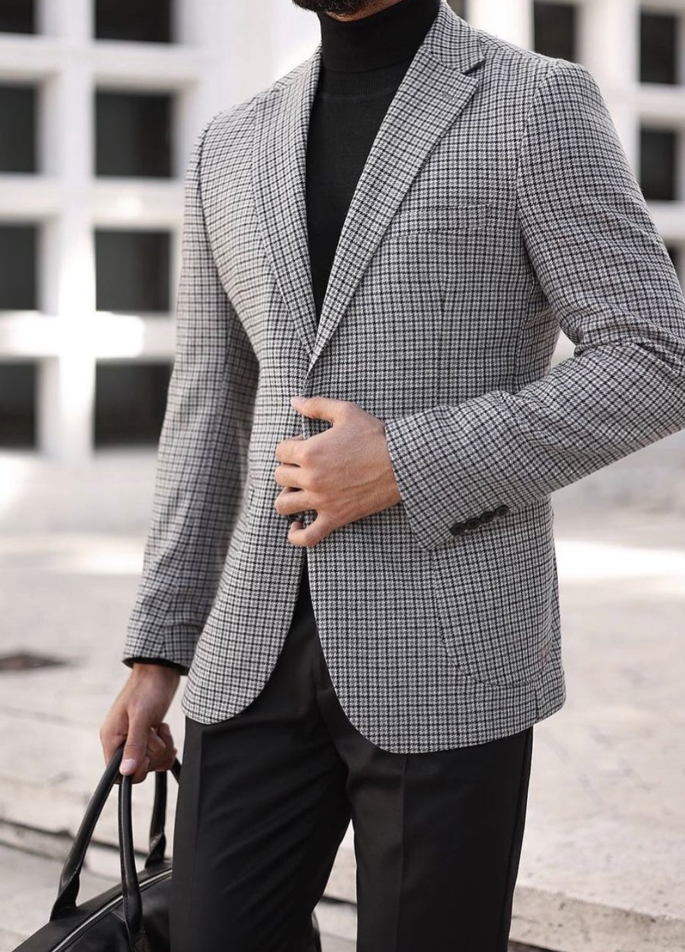 Jersey cuello vuelto hombre