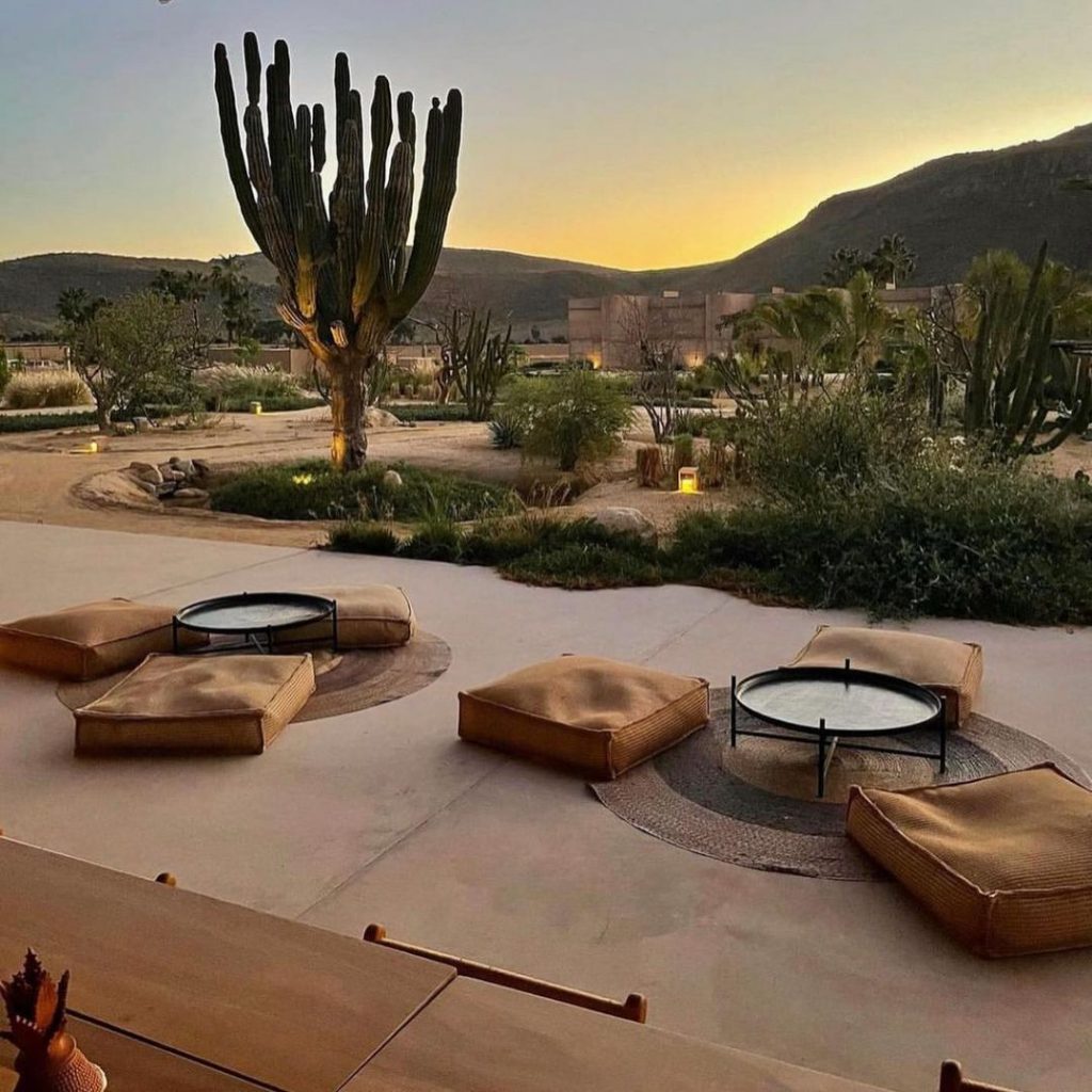 Atardecer en el hotel Paradero Todos Santos