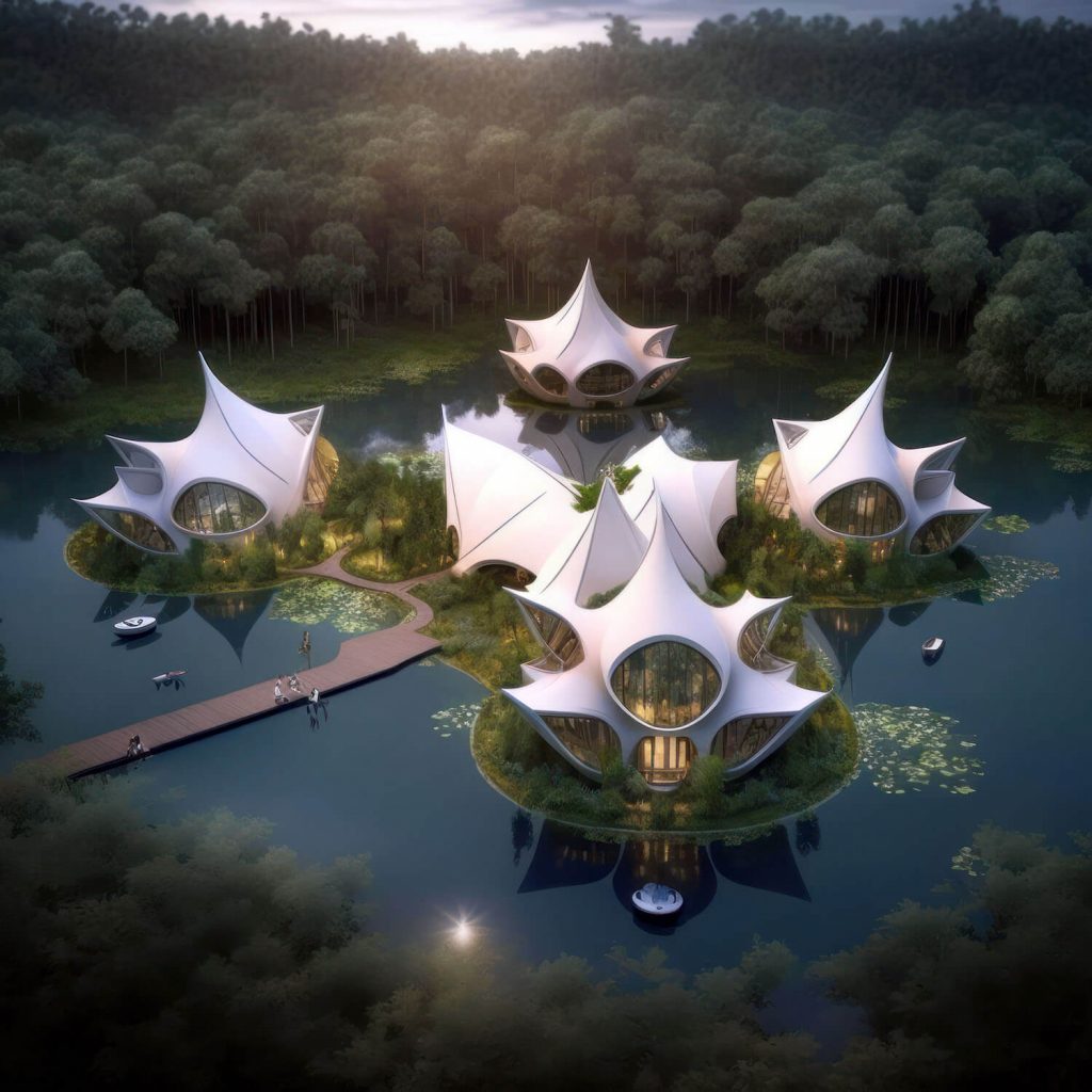 Cabañas futuristas en Bali