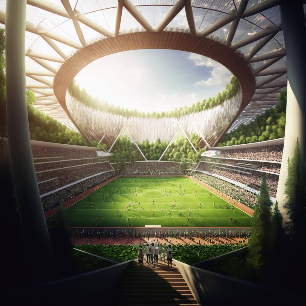 Interior de uno de os estadios Oceaniums