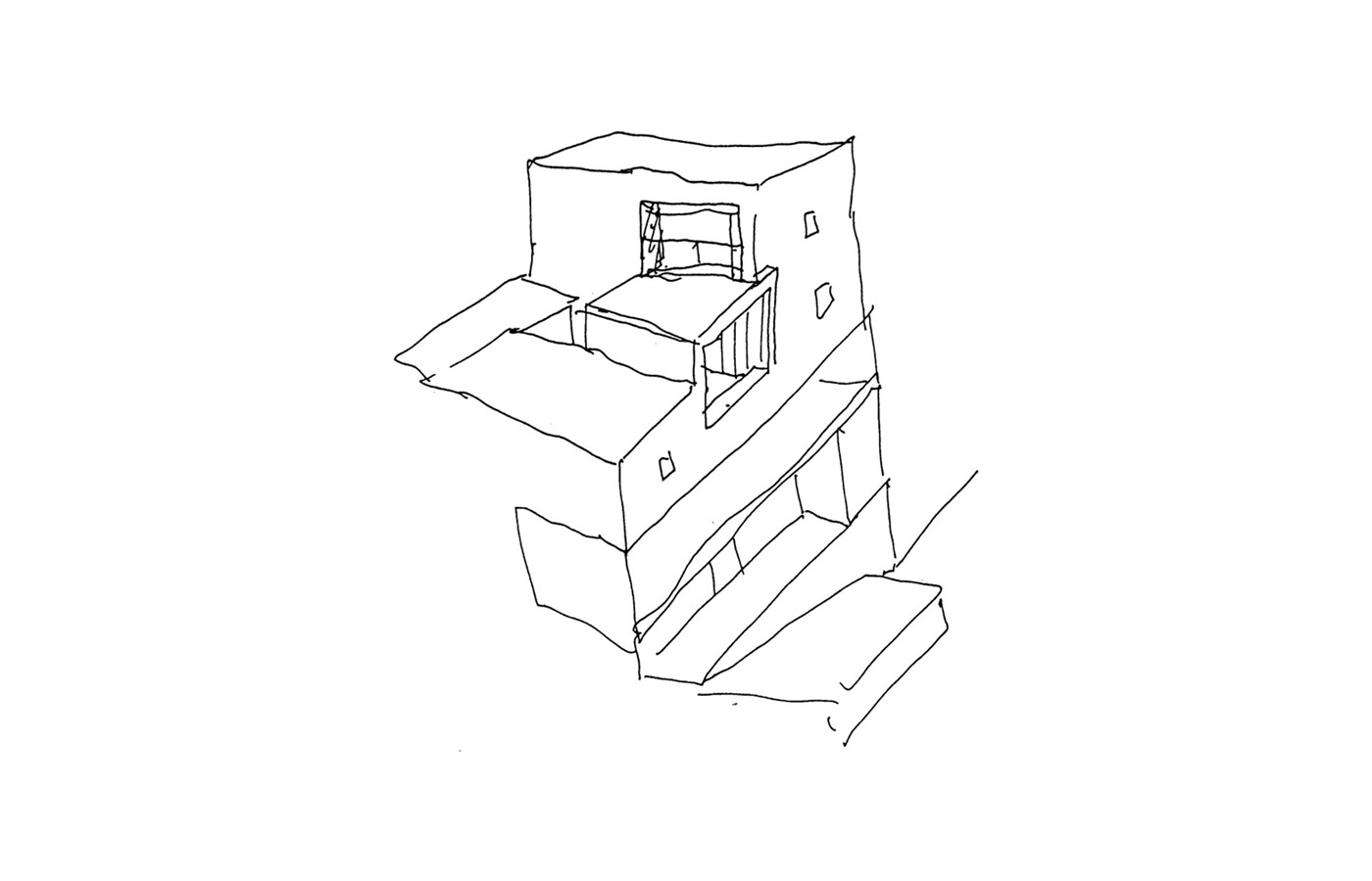 Boceto de la casa de Corrubedo