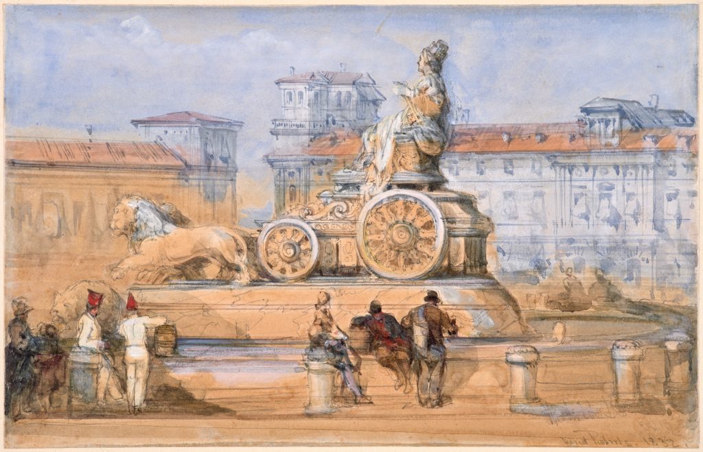David Roberts (1796-1864) La fuente de Cibeles