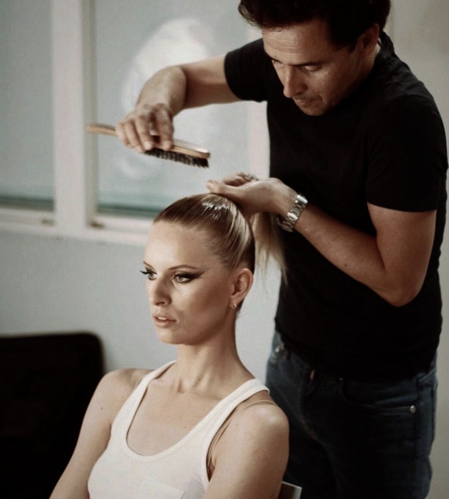 Moncho Moreno con la modelo Karolina Kurkova