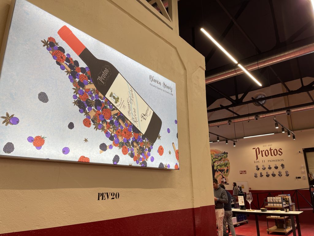 En la bodega de Protos en Peñafiel