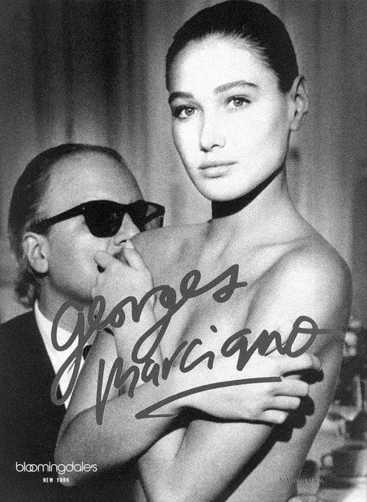 Carla Bruni para Guess, en 1987