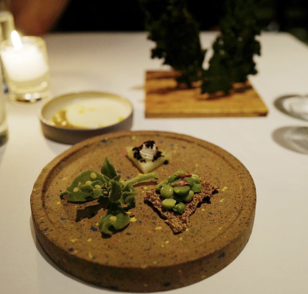 Plato en restaurante Tegui