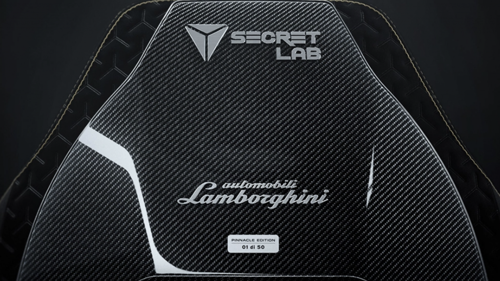 Detalle de una silla gamer Lamborghini