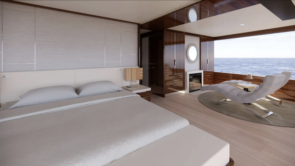 Interior de un catamar&aacute;n de lujo
