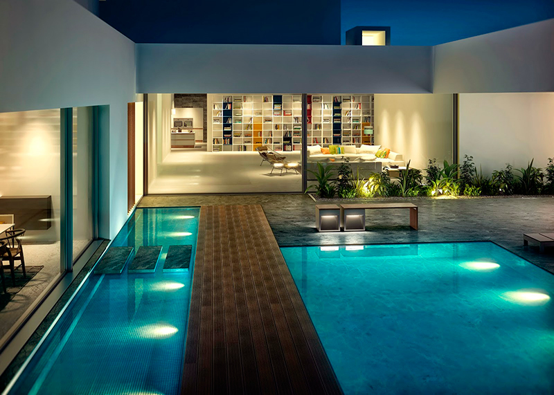 luces piscina