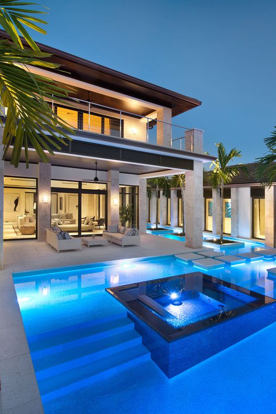 luces piscina