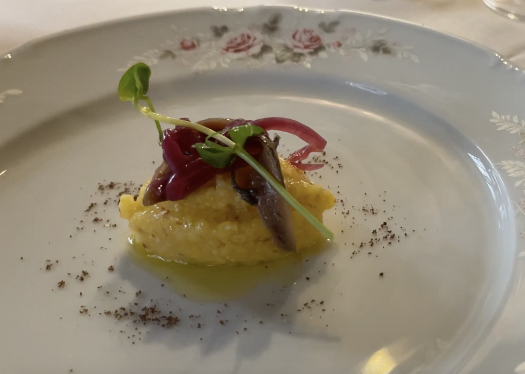 Plato de polenta en B&eacute;rgamo