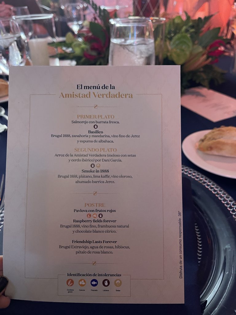 Men&uacute; de la amistad verdadera Dani Garc&iacute;a