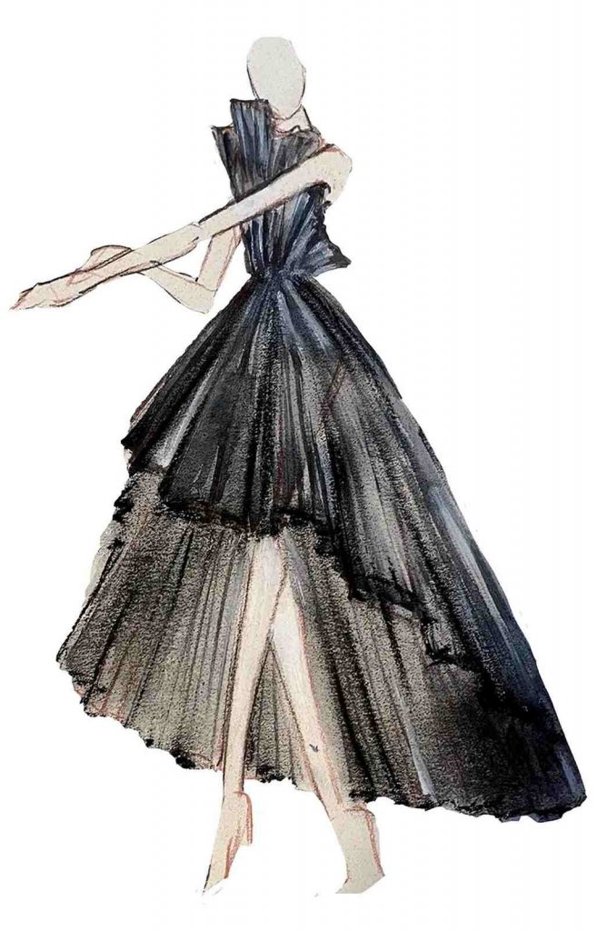 Boceto de De La Cierva y Nicolas Madrid Fashion Week
