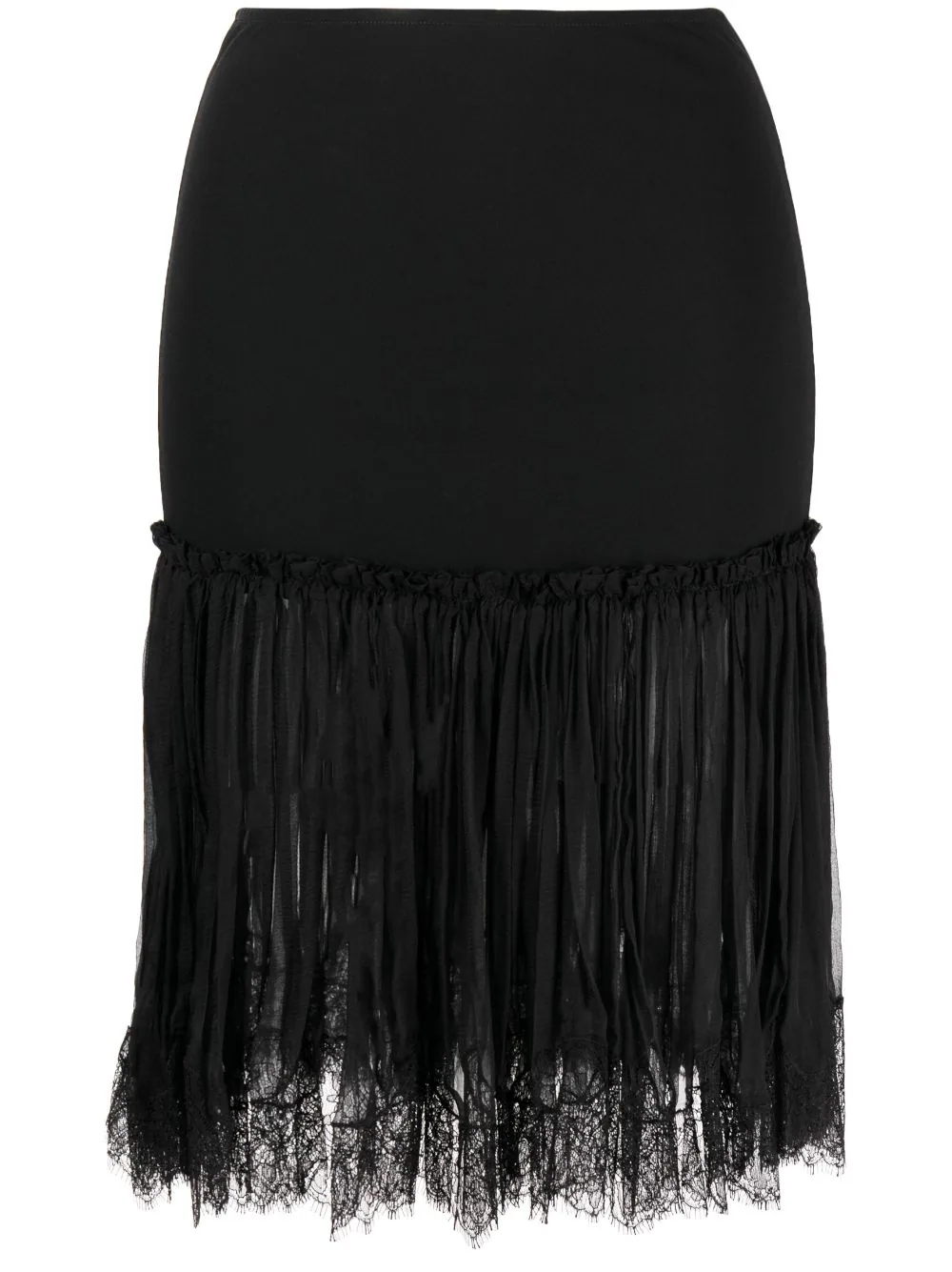 Falda negra para la Madrid Fashion Week 2024