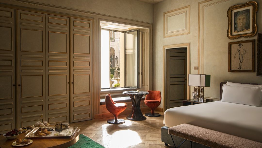 Detalle en la habitaci&oacute;n en el Palazzo Vil&ograve;n