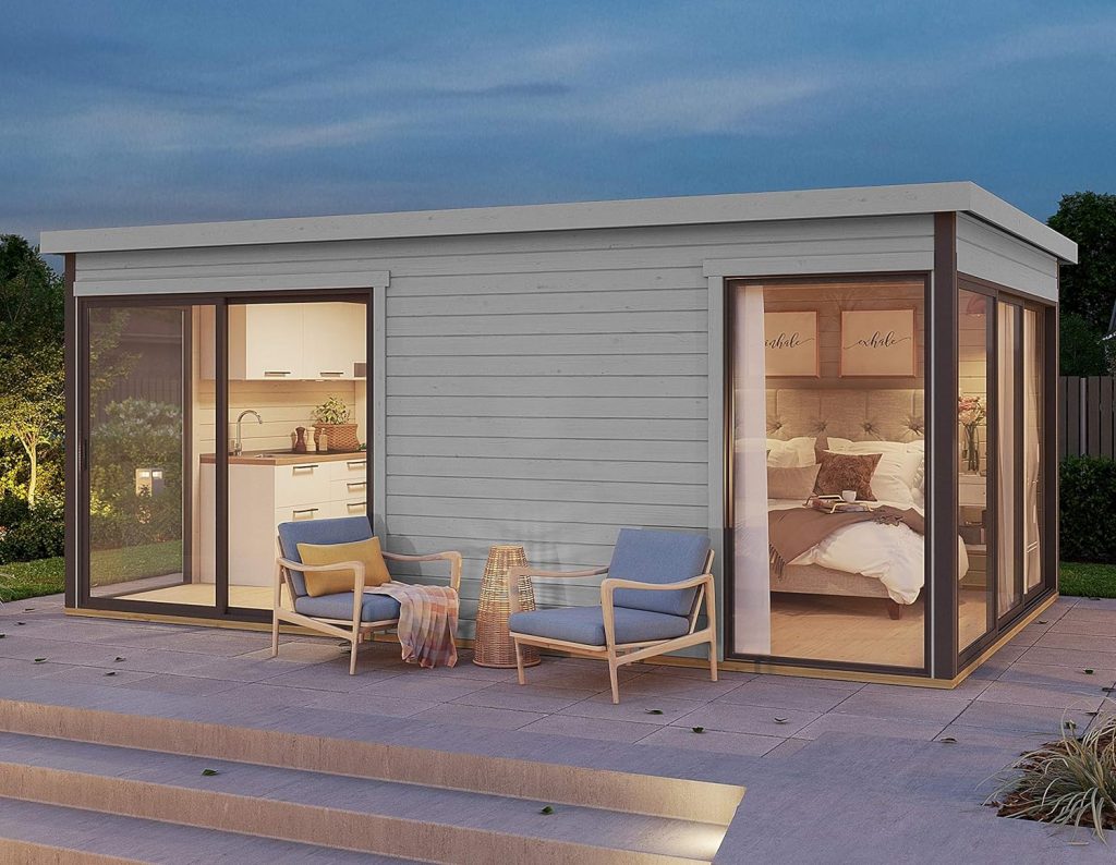 Exterior vivienda prefabricada Amazon, casa prefabricada