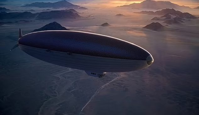 Noche dirigible placas solares