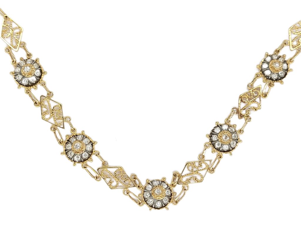 Collar de oro y diamantes, joyas tendencias temporada