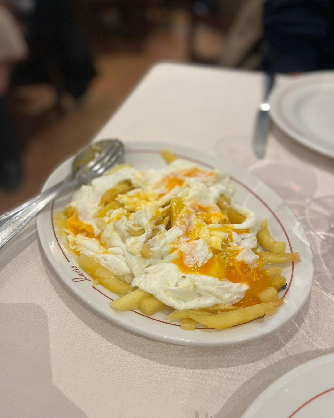 Huevos fritos de Casa Lucio