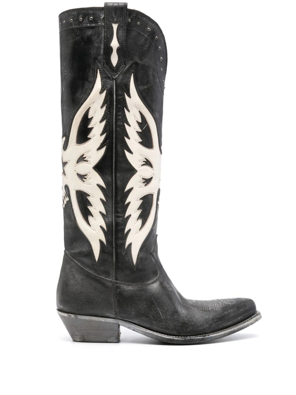 Botas cowboy blanco y negro