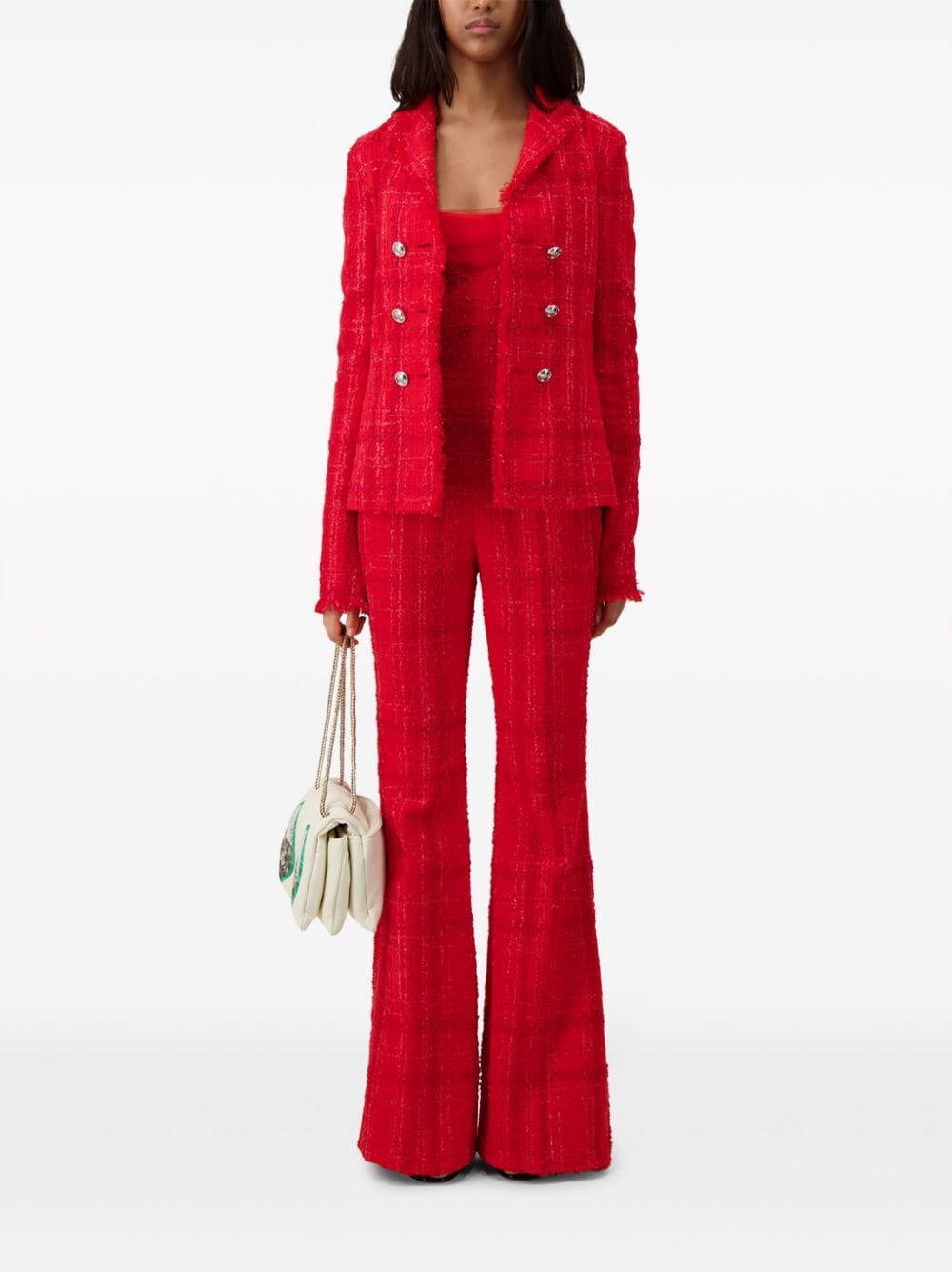 Conjunto tweed rojo
