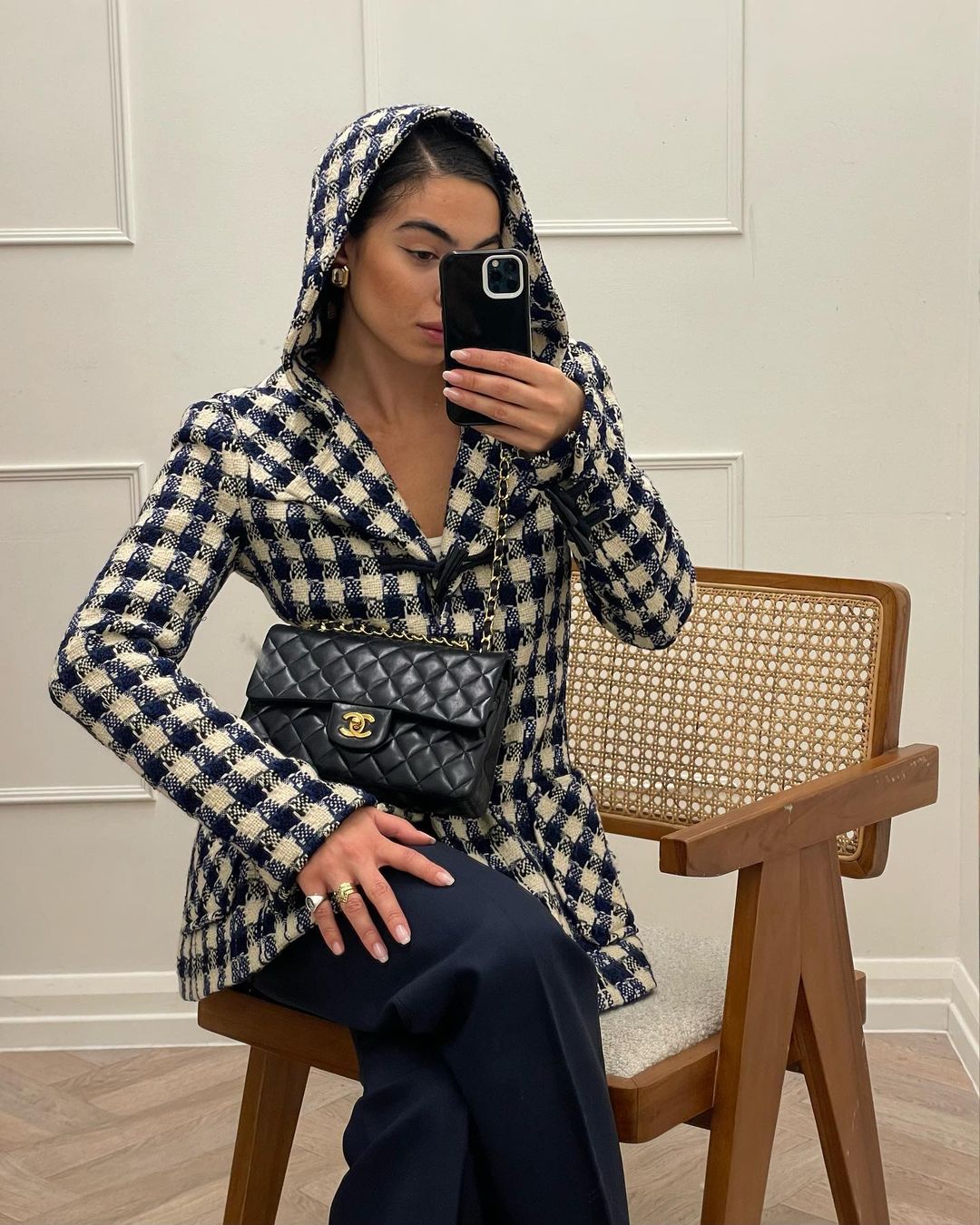 Chaqueta tweed a cuadros
