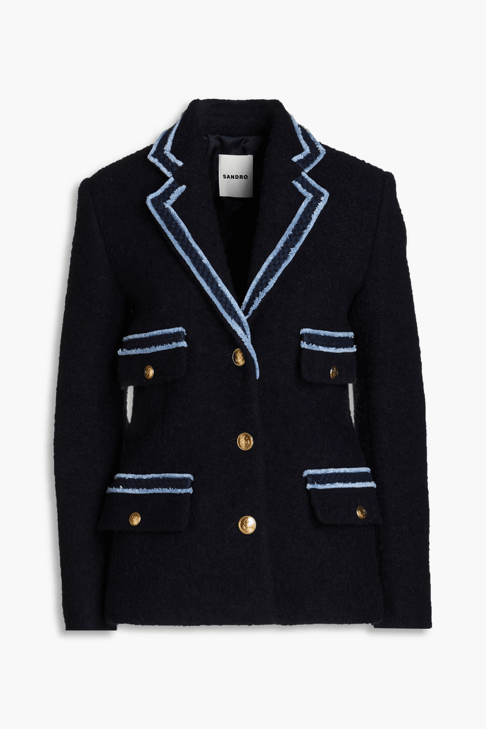 Chaqueta tweed azul