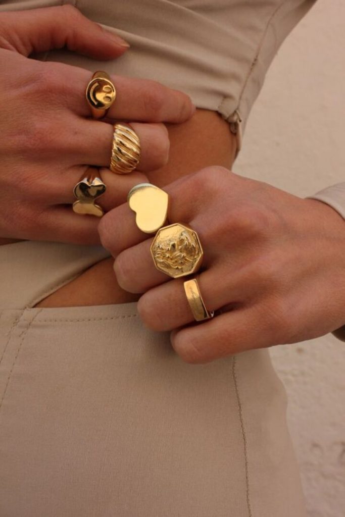 Combinaci&oacute;n anillos de oro